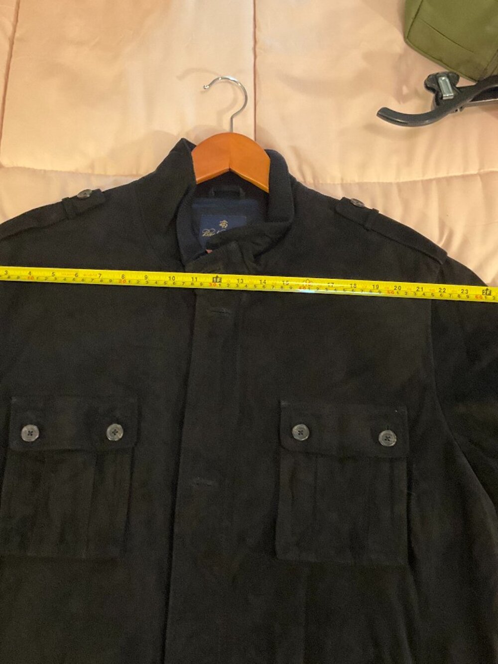 Brooks Brothers Suede Leather Black Safari Field Jacket Coat Men’s XXL NWT - Picture 15 of 16